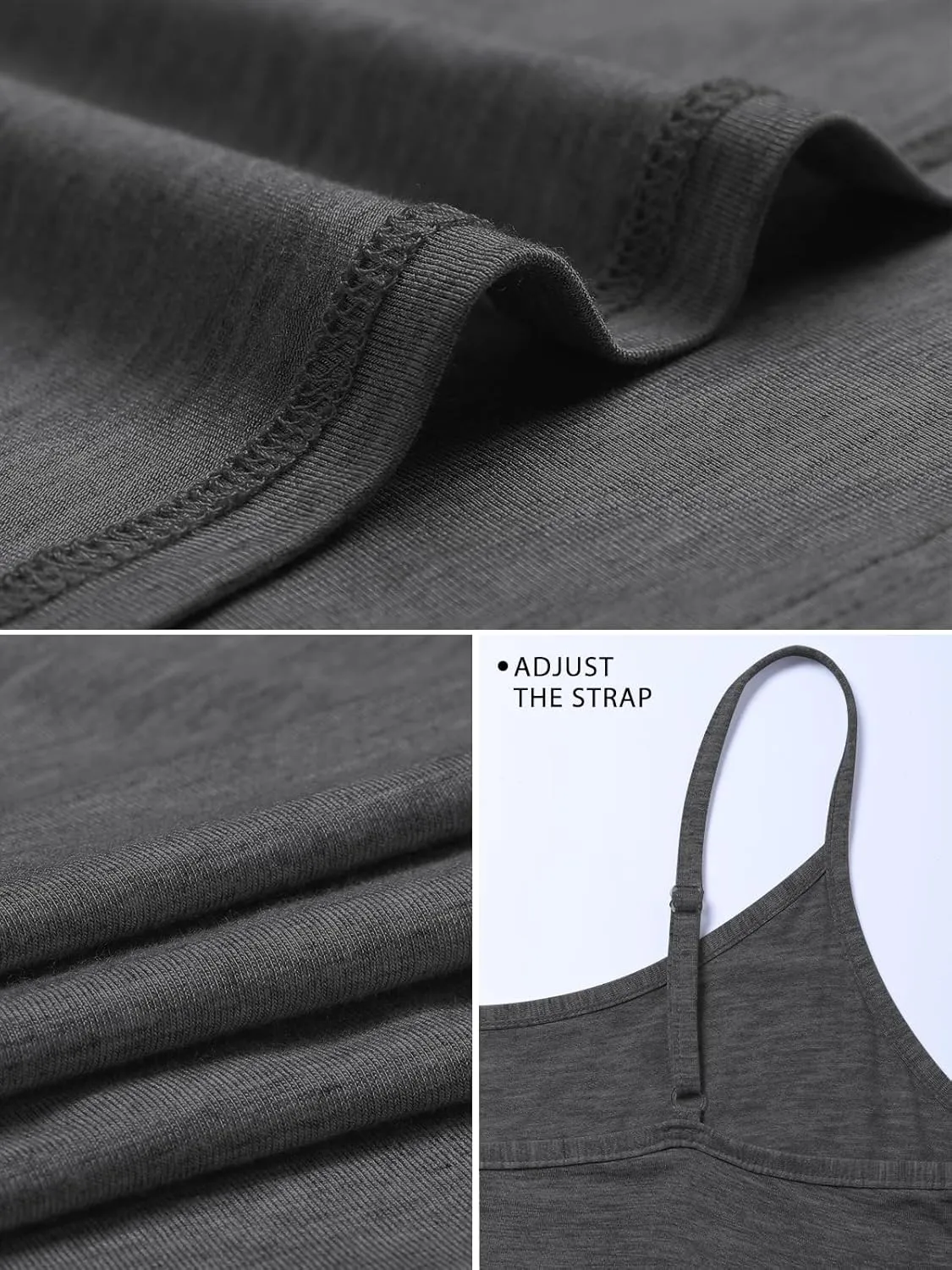 4 PCS Basic Camisoles Tops for Womens Undershirts Adjustable Spaghetti Strap Tanks