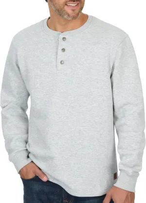 Coleman Men's Long Sleeve Henley Fleece Sweatshirt - 3-Button Placket - Comfortable Cotton Blend for All Seasons