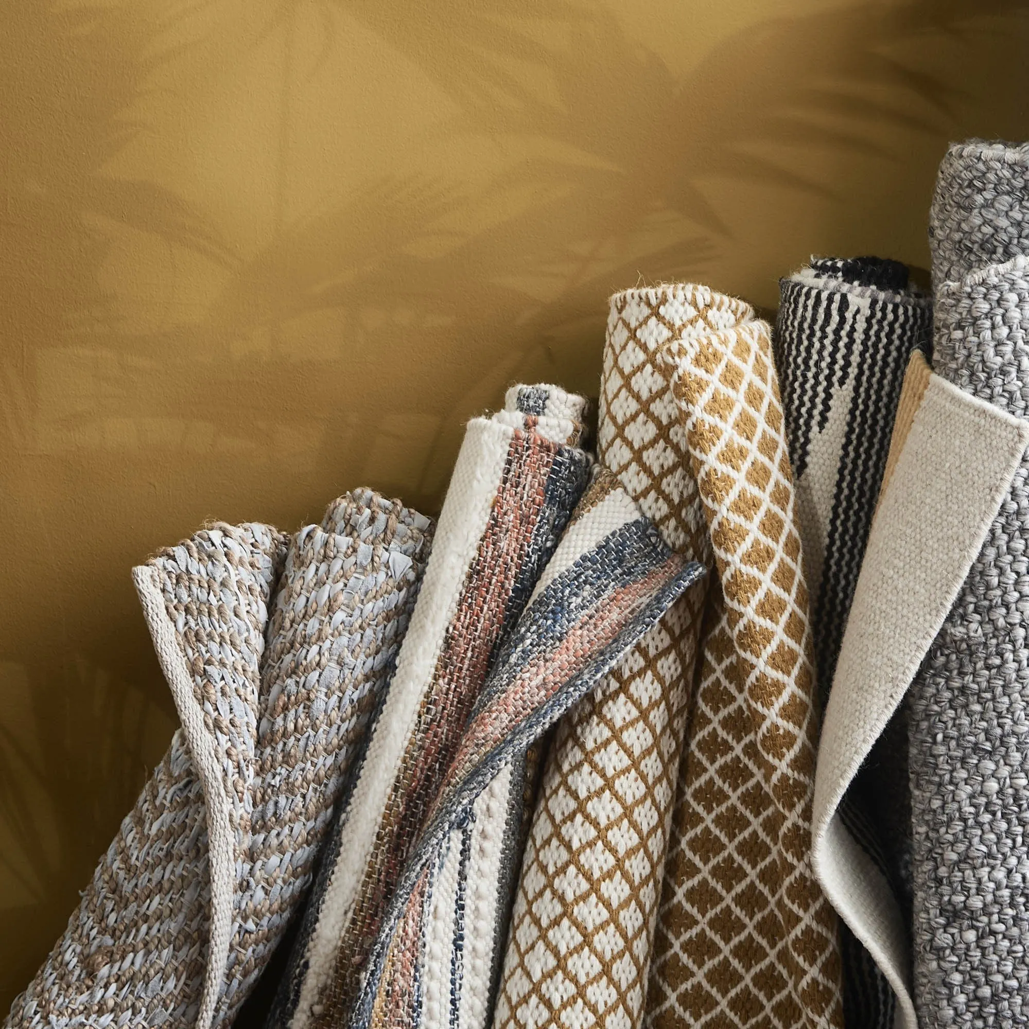 Colmar Rug [Mustard/Cognac/Dark blue]