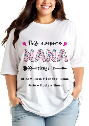 Custom T Shirts for Mom Mama Grandma Personalized Shirt with Photo Customized Name Tee Unique Gifts for Mothers Day