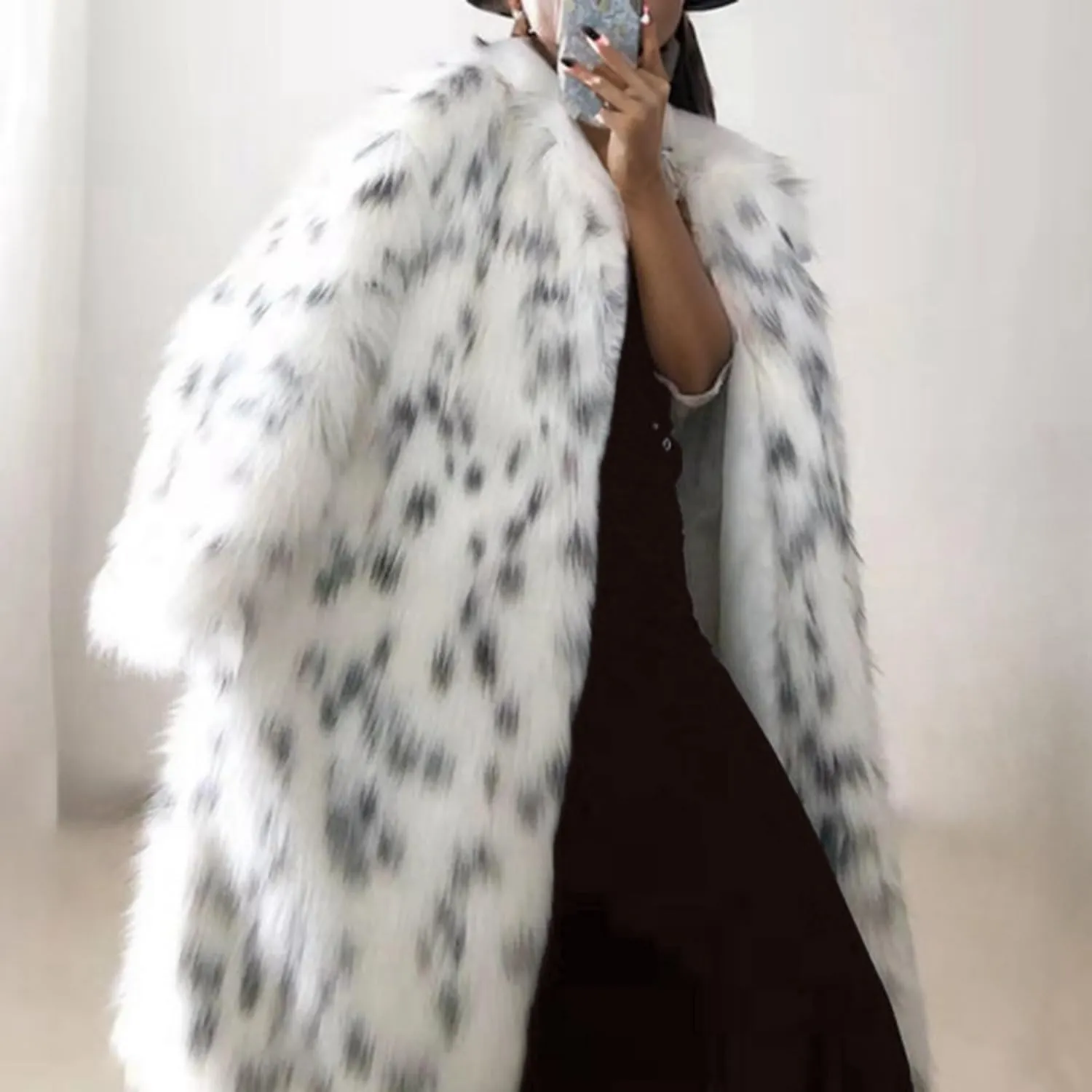Faux Fur Winter Long Soft Coat Women's Warm Fur Jacket Overcoat Topcoat Outerwear