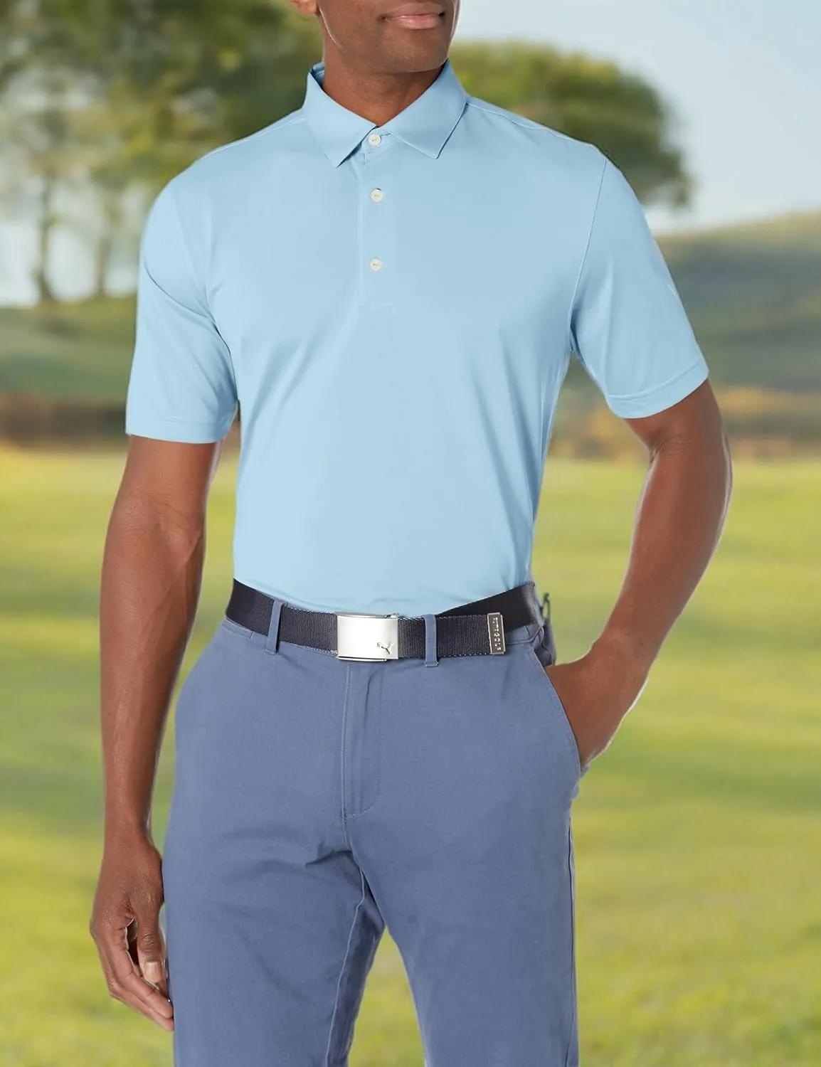 Greg Norman Men's Freedom Micro Pique Polo