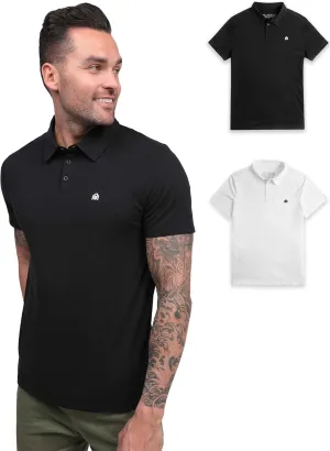 INTO THE AM Polo Shirts for Men - Comfortable Fit Collared Shirt Men S - 4XL Fitted Short Sleeve Classic Golf Shirts