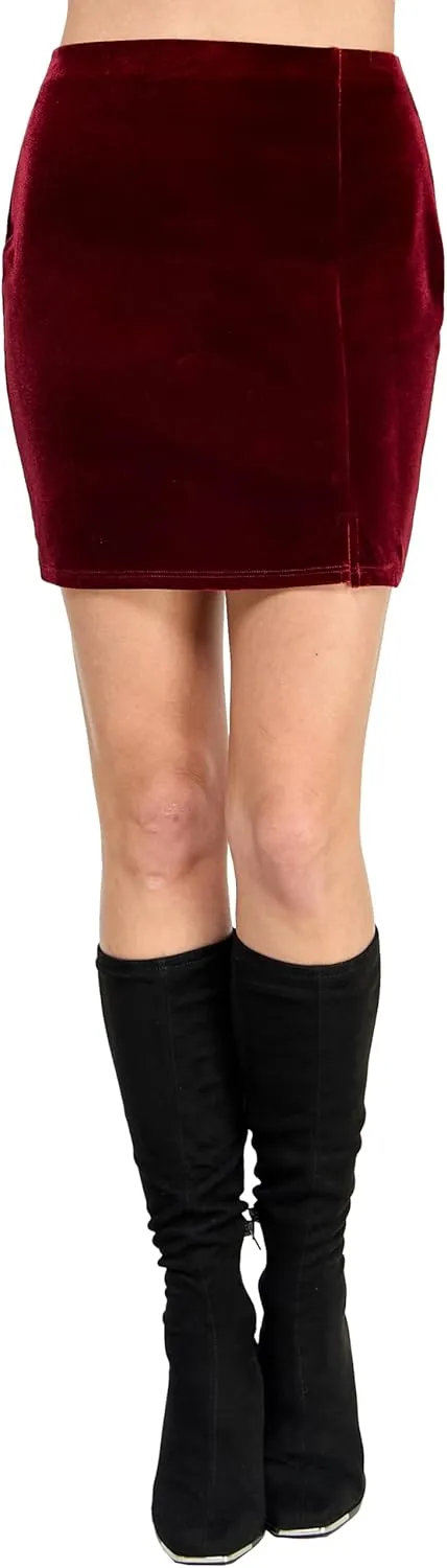 LaClef Women's Mini Fitting Split Skirt