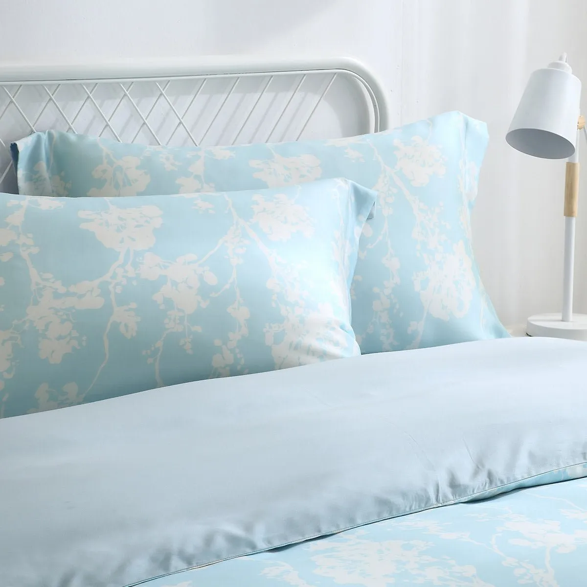 Lance 60s LF Tencel 4 Piece Summer Touch Blue Quilt Cover Set