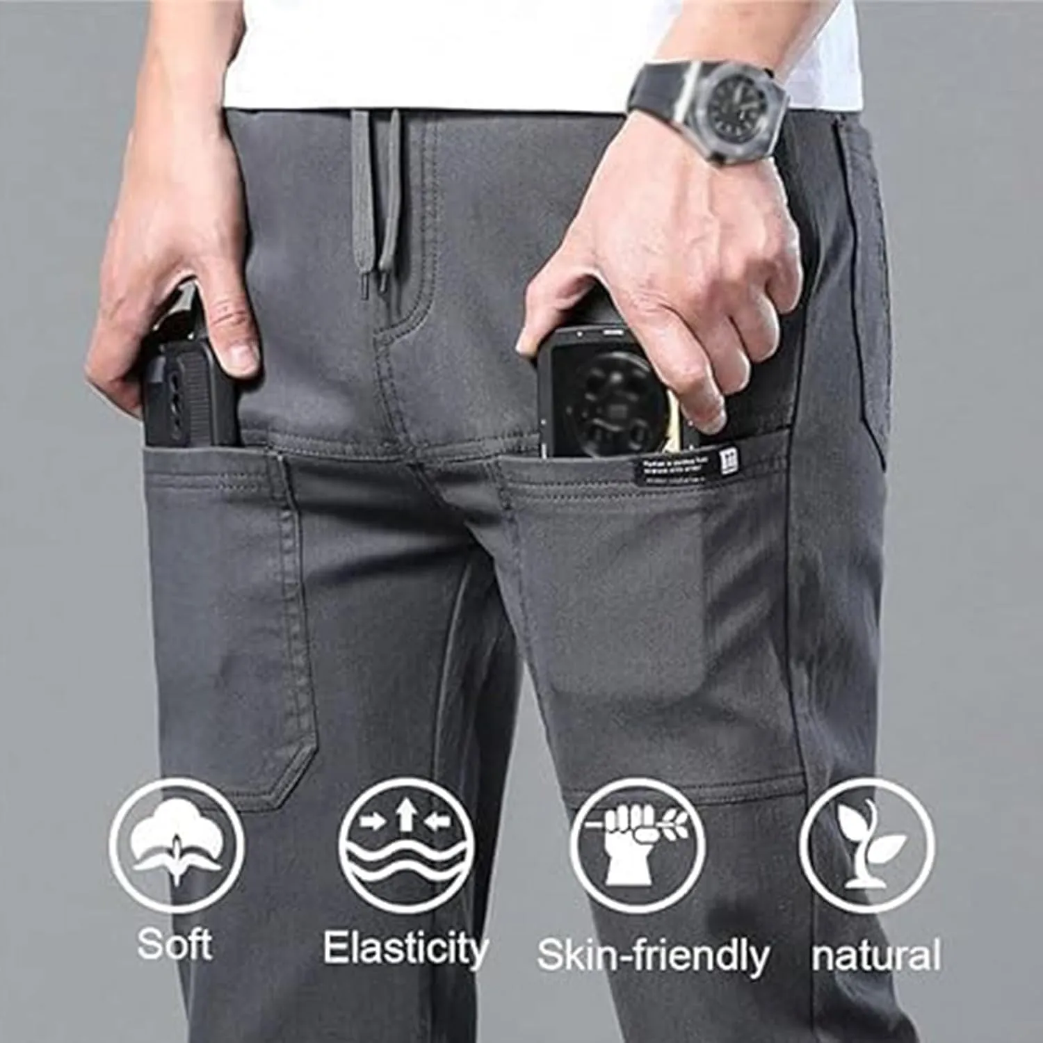 Multipants - High Stretch Multi-Pocket Durable Cargo Pants, Elastic, Comfortable and Breathable
