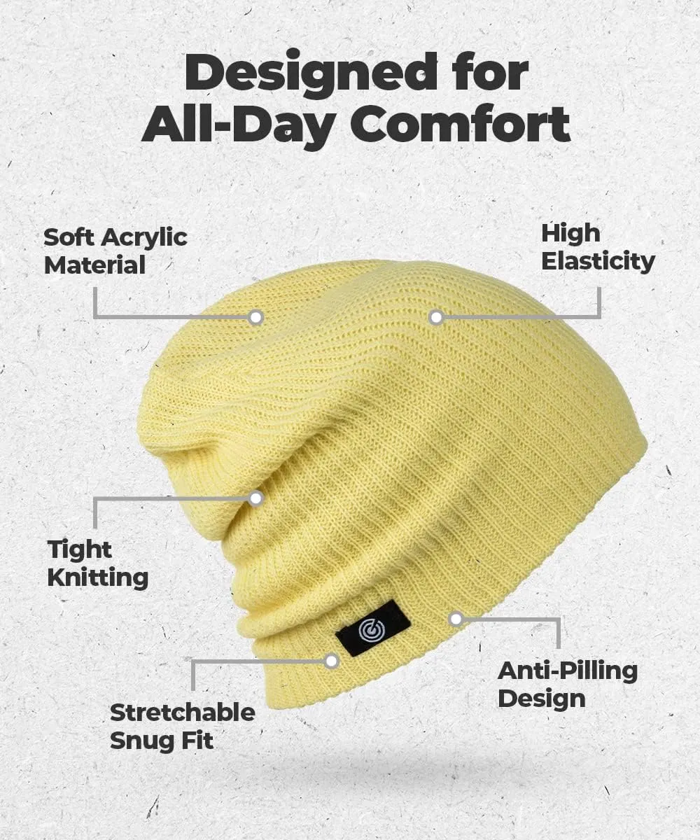 Original Rib Knit Beanie Cap - Warm Autumn Beanie for Men & Women - Soft & Stretchy