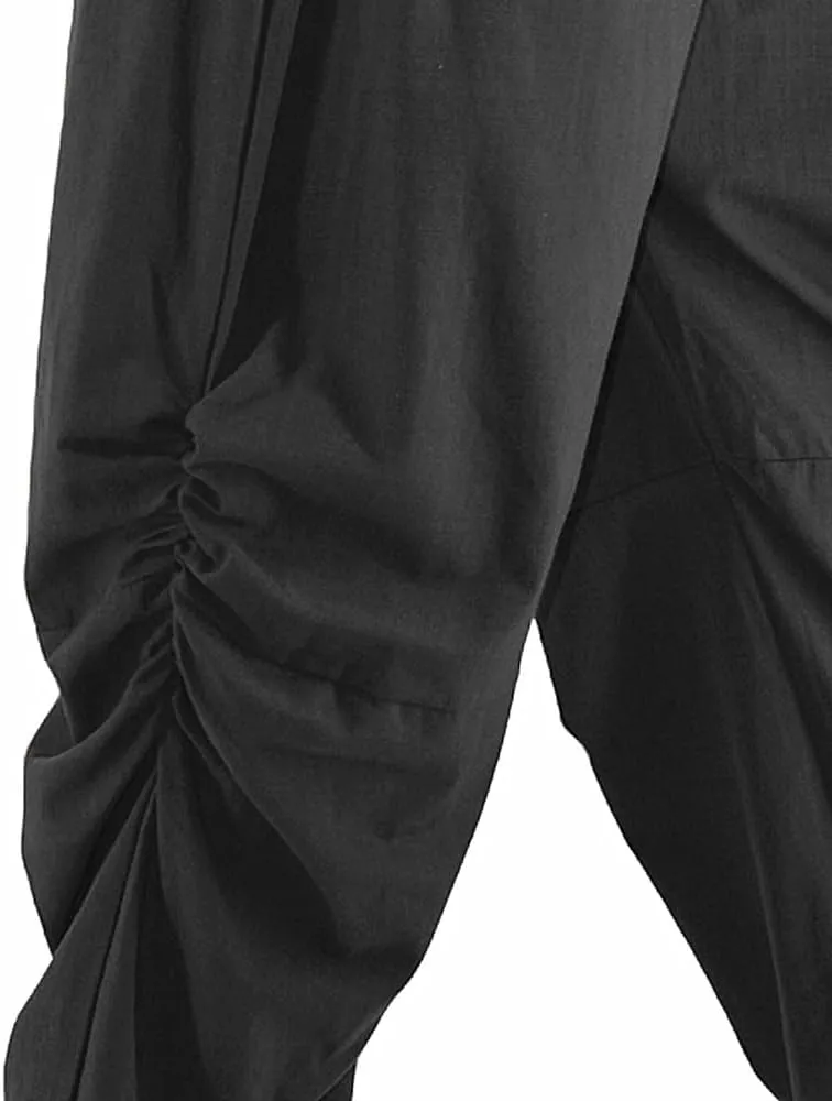 perdontoo Mens Casual Cotton Linen Pant Elastic Waist Drawstring Yoga Jogger Pants