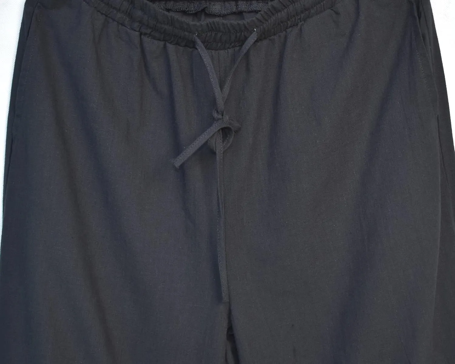 perdontoo Mens Casual Cotton Linen Pant Elastic Waist Drawstring Yoga Jogger Pants