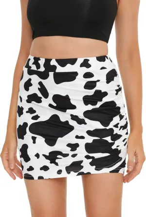 Verdusa Women's Elegant Ruched High Waist Bodycon Wrap Mini Skirt