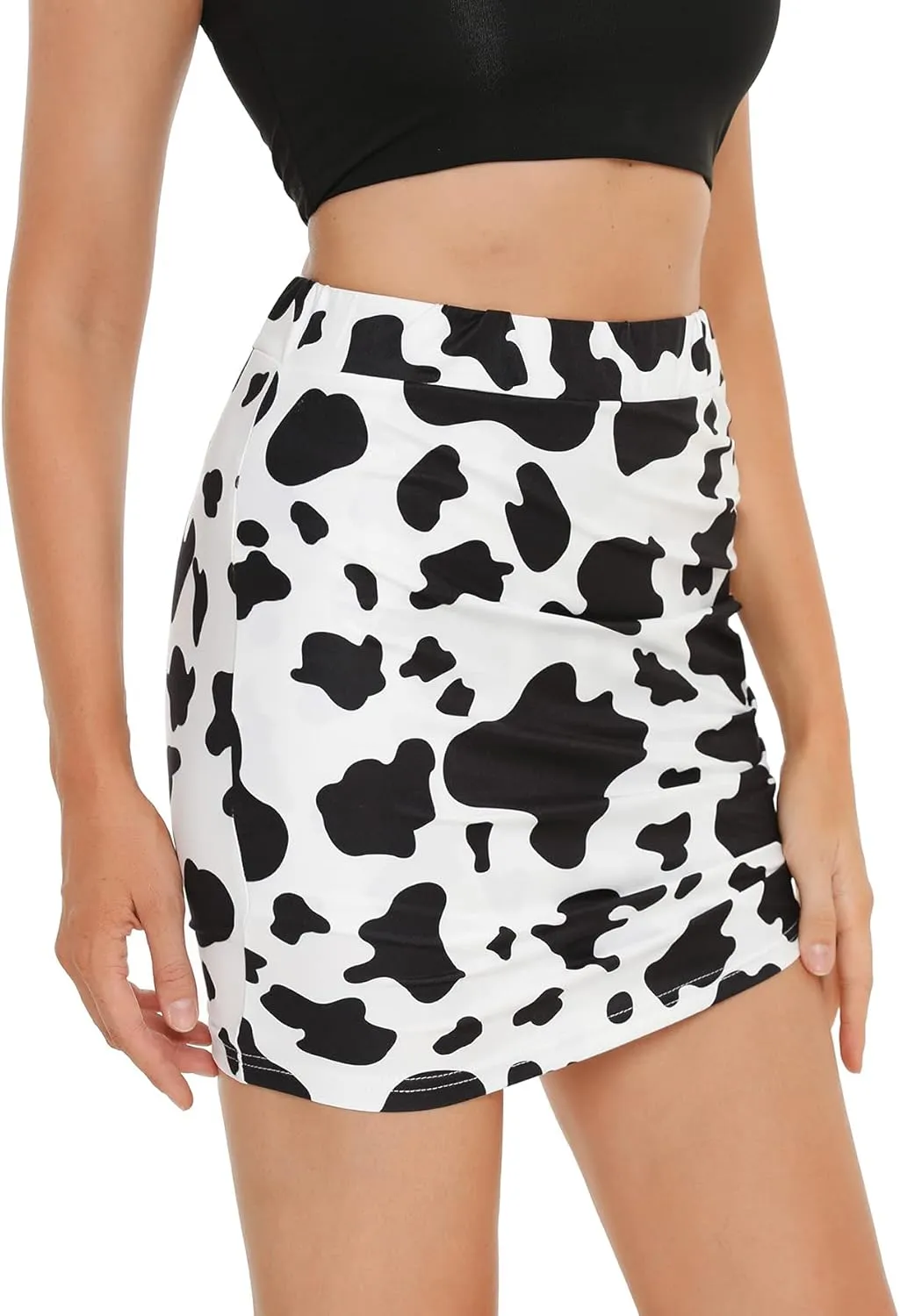 Verdusa Women's Elegant Ruched High Waist Bodycon Wrap Mini Skirt