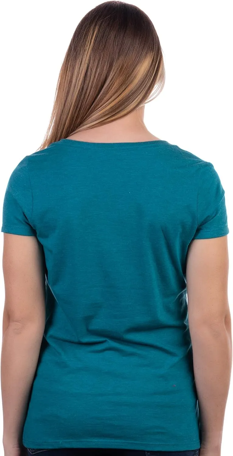 Vintage Nature Art Print - Cool Unique Illustration V-Neck T-Shirt Top Tee for Women