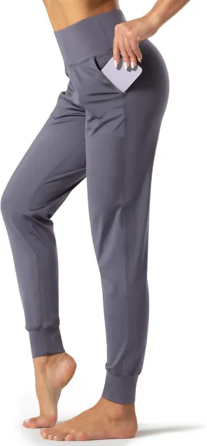 Wjustforu Women's High Waist Joggers Sweatpants Lightweight & Comfortable Yoga Pants with Pockets