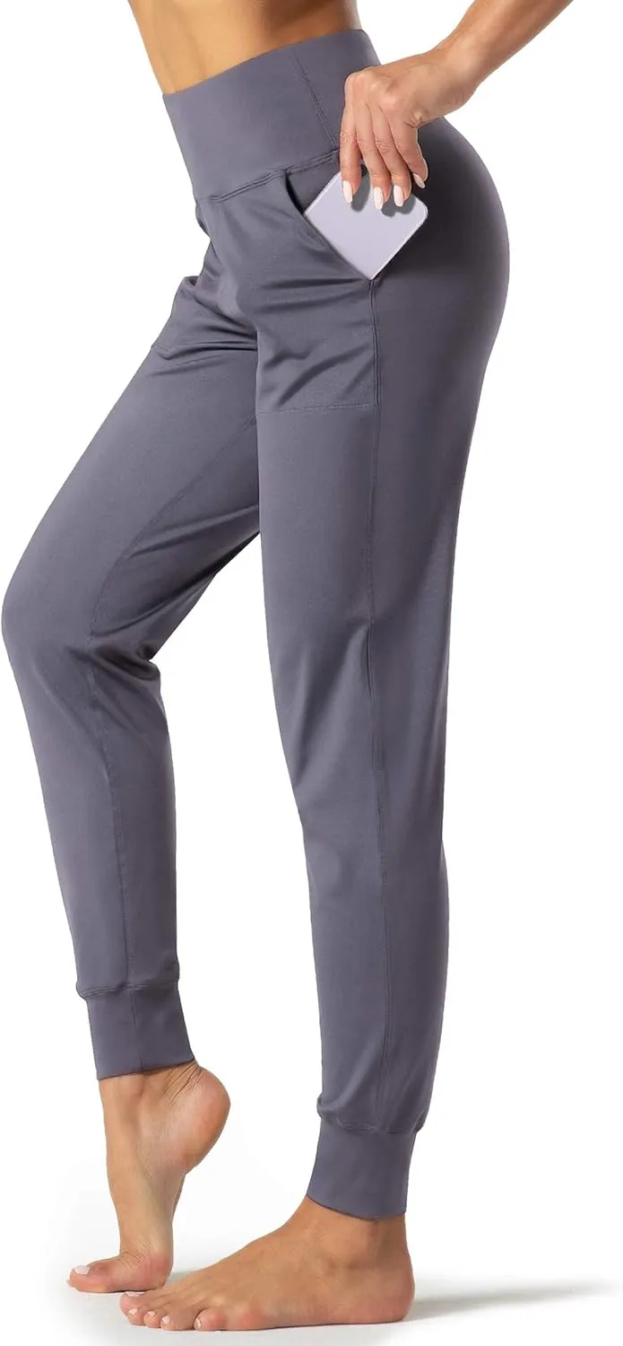 Wjustforu Women's High Waist Joggers Sweatpants Lightweight & Comfortable Yoga Pants with Pockets