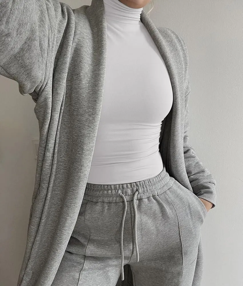 Women's Basic Turtleneck Long Sleeve Tee Shirts Casual Double Layering Going Out Slim Fit Stretchy Tops