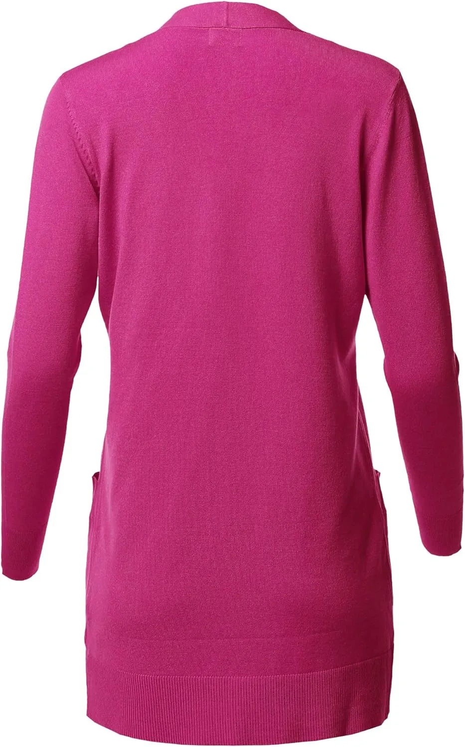 Women's Long Sleeve Soft Popcorn Knit Sweater Open Front Cardigan Outwear with Pockets