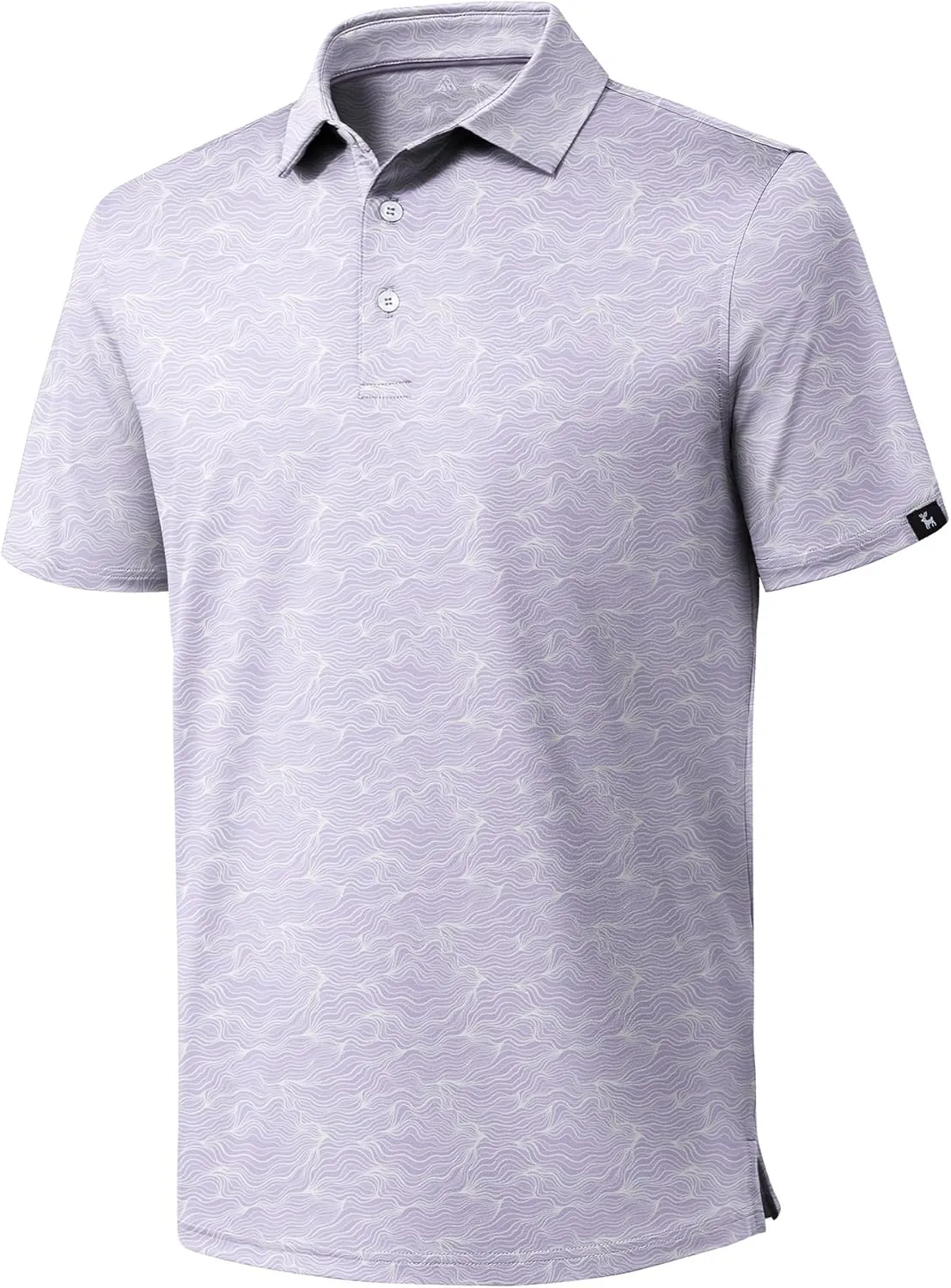 ZITY Golf Shirts for Men Short Sleeve Print Polo Shirt Moisture Wicking Regular Fit Casual Beach Polo