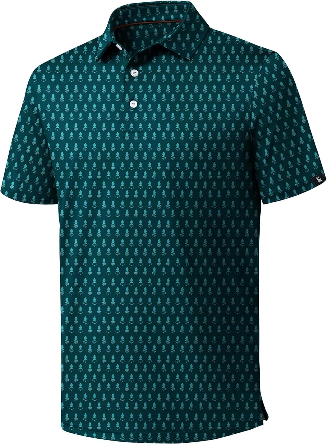 ZITY Golf Shirts for Men Short Sleeve Print Polo Shirt Moisture Wicking Regular Fit Casual Beach Polo